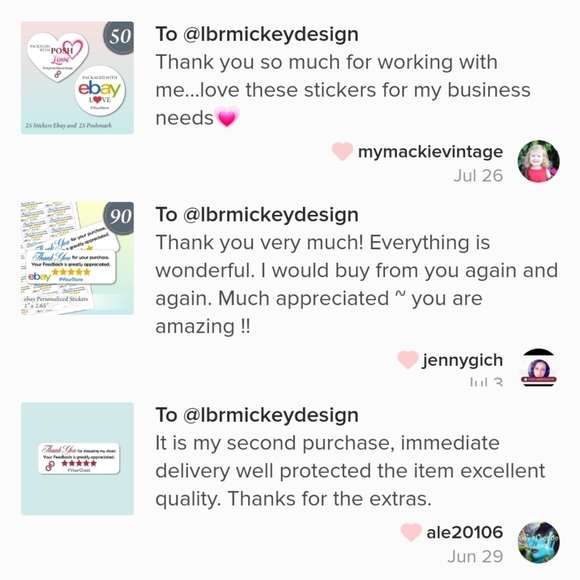 ♥️ 5x25 / 60 Thank you Rainbow Stickerd - Picture 3 of 3